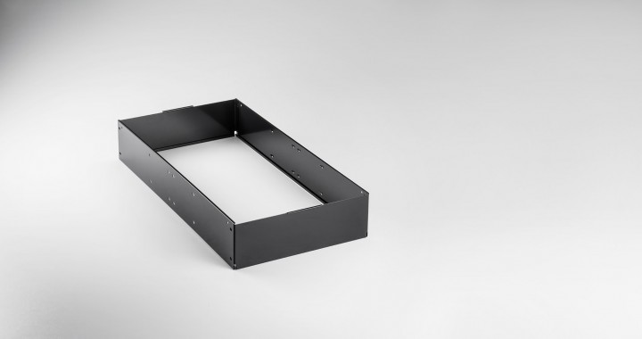 Metal box insert element Graphite black