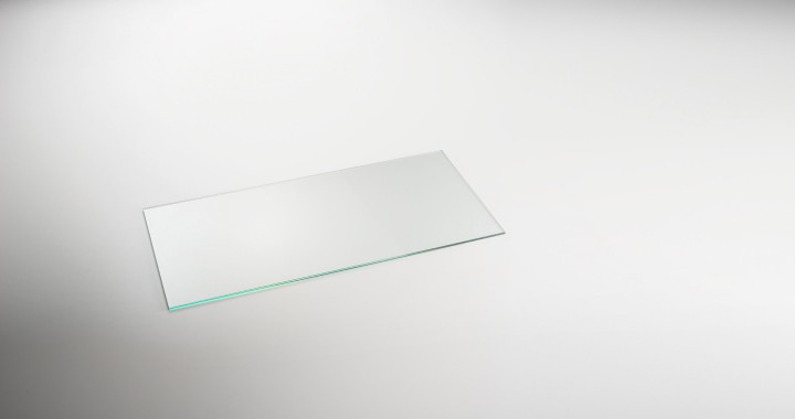 Glass divider shelf element