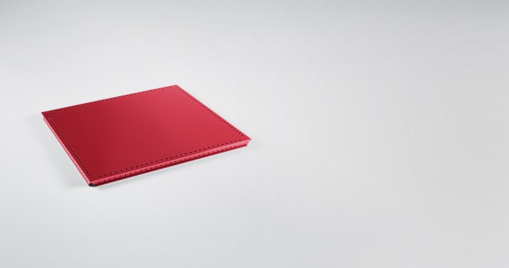 Metal internal panel element Ruby red