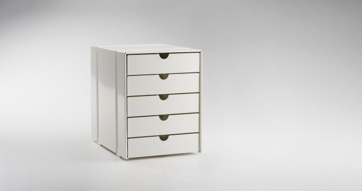 TRUDI box set suitable for INOS, 5 drawers, closed