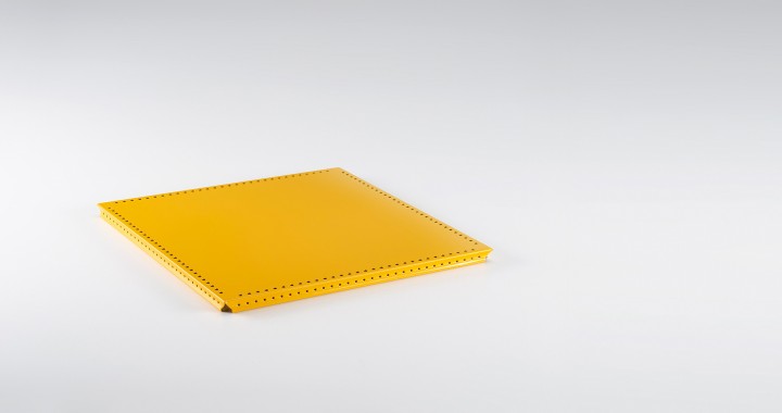 Metal internal panel element Golden yellow