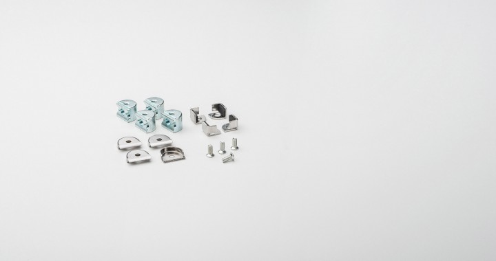 Glass divider shelf assembly kit