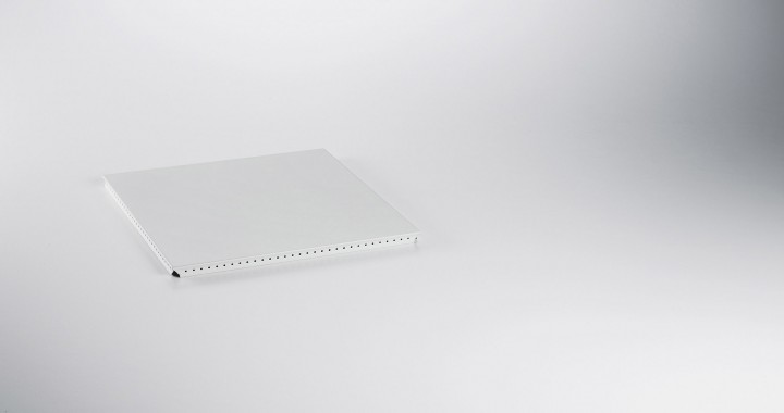 Élément métallique tablette externe Blanc pur